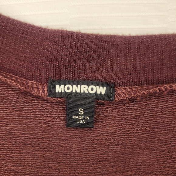 Revolve Monrow Knit Merlot Faux Wrap Dress sz S HD0412 - Picture 2 of 9